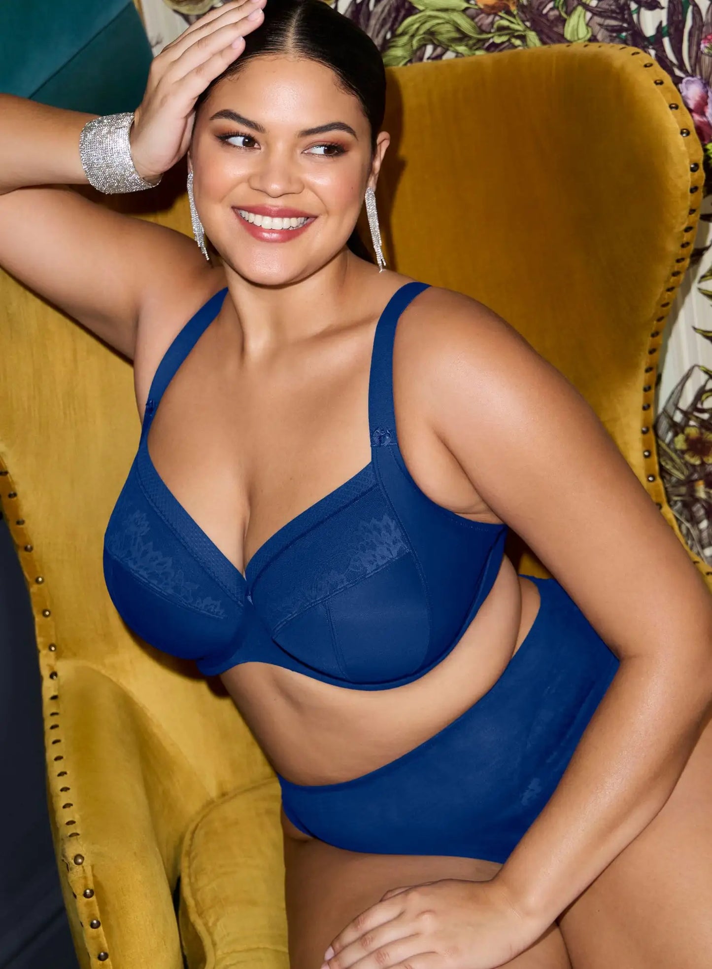 Nerina Underwired Plunge Bra French Navy