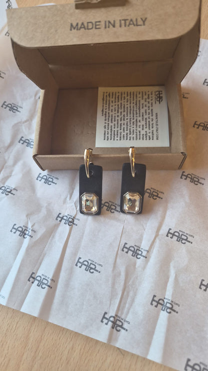 Gold Plated Earrings with Swarovski Crystal