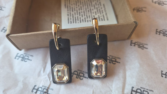 Gold Plated Earrings with Swarovski Crystal